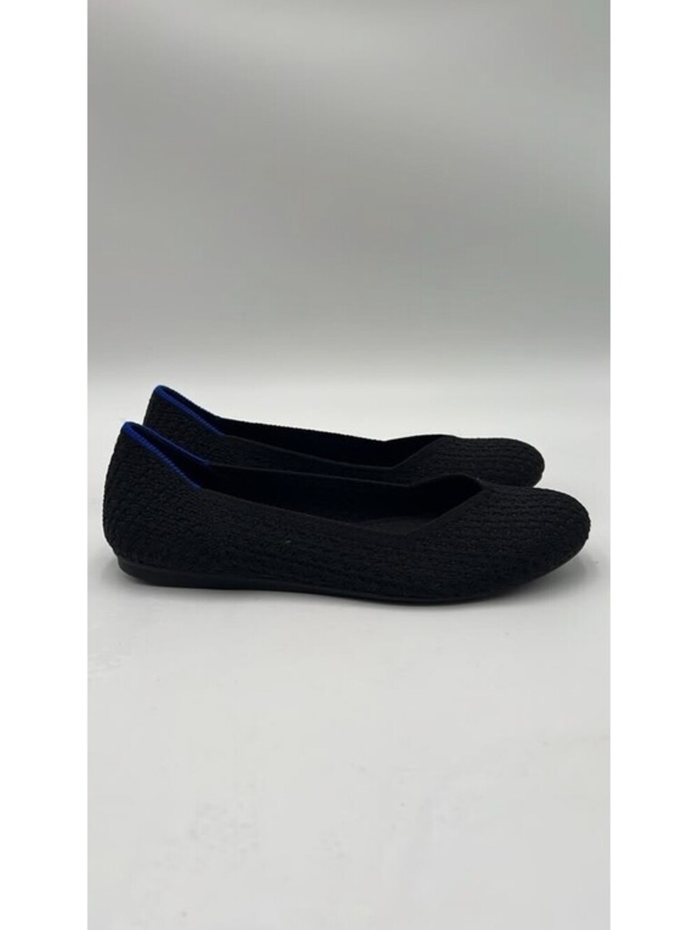 Rothy’s The Flat Honeycomb Knit Black Round Toe Womens Size 6
